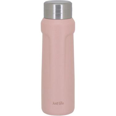Imagem de JUST LIFE GARRAFA TÉRMICA 23x7x7cm 500ml INOX ROSA PAREDE DUPLA