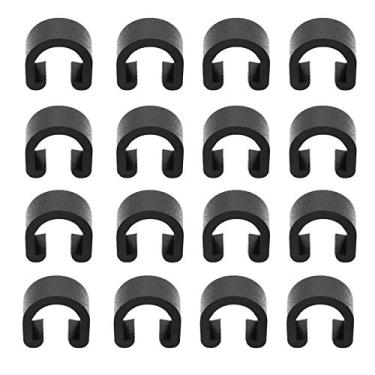 Imagem de Saipe 40 pçs grampos de plástico para bicicleta C-Clips alojamento guia de mangueira braçadeiras bicicletas cabo de freio desviador cabo de câmbio clipes fixos fivela de moldura