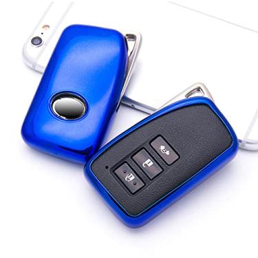 Imagem de YJADHU Porta-chaves de carro TPU macio chaveiro capa de chave de carro, apto para Lexus NX GS RX IS ES GX LX RC 200 250 350 LS 450H 300H, 2