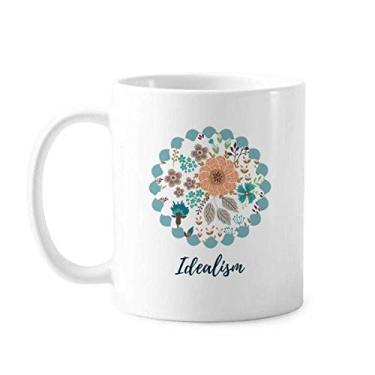 Imagem de Caneca de pintura de flor laranja sol cerâmica xícara de porcelana café louça