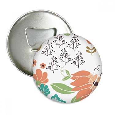 Imagem de Abridor de garrafas de tinta de planta laranja branca emblema de ímã de geladeira emblema multifuncional