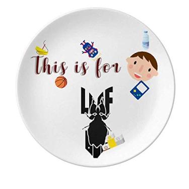 Imagem de Prato de porcelana de inseto pragas medo animal vermes prato redondo menino homem