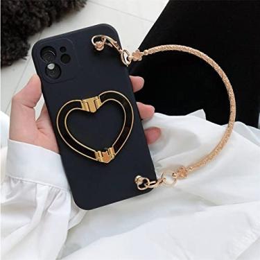 Imagem de Suporte de suporte de amor alça de metal alça de telefone para Samsung A53 A73 A33 A32 A51 A71 A72 A52 A23 A22 A13 A12 A11 10 S 50 70,MFA2,Preto,Para A51 4G