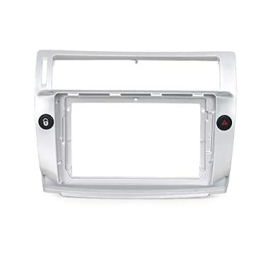 Imagem de JESYMBX Para Citroen C4 C-triunfo C-Quatre 2004-2009 2 Din 9 polegadas Painel de reprodutor multimídia CD DVD GPS Dash sem cabo prata