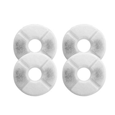 Imagem de Filtros de fonte de água para animais de estimação da LOVIVER, filtro de fonte de flor de gato de carbono ativado e resina, 14 x 1,5 cm - 4 peças