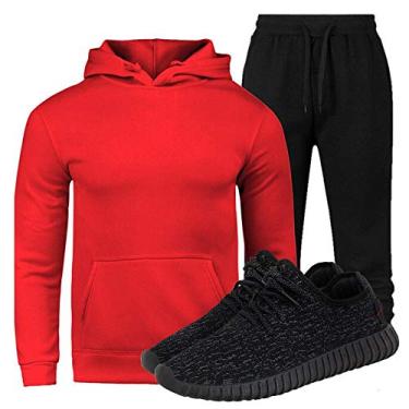 Imagem de Conjunto Moletom Vermelho/GG - Tenis Esporte Preto/39