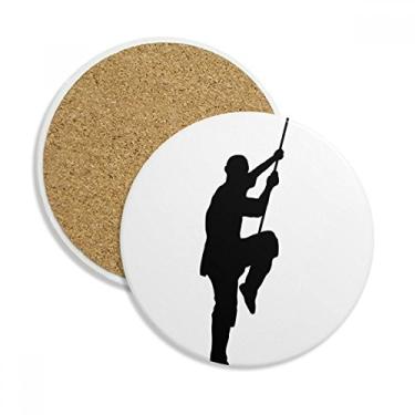 Imagem de Caneca chinesa Shaolin Stick com arte marcial Cultura porta-copos Caneca de proteção de mesa Pedra absorvente