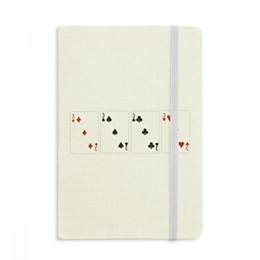 Imagem de Caderno de 3 corações Spade Diamond Club padrão oficial tecido capa dura diário clássico