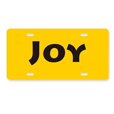 Imagem de DIYthinker Joy Word frases inspiradoras placa de licença decoração aço inoxidável automóvel