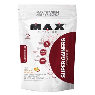 Imagem de Super Gainers Anticatabolic  - 3.000g Vitamina de Frutas - Max Titanium