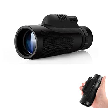 Imagem de Telescópio monocular 12X50 HD, luneta de alta potência à prova d'água BAK4 FMC Prism de foco duplo, com suporte e tripé, para observação de pássaros, acampamento, caminhadas