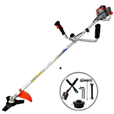 Imagem de Roçadeira Profissional Lateral Vulcan VR260P 2T 26CC 0,9HP Robusta e Resistente com Punhos Emborrachados, Lâmina 3 Pontas, Misturador de Combustível