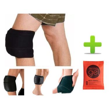 Imagem de Kit Cinta Multiuso + Bolsa Gel Térmica Joelho Compressa Preto Artipé