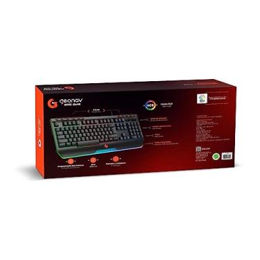 Imagem de Geonav Teclado Gamer Semi-mecânico Spectral Light GOOD GAME, 107 teclas, 11 Efeitos RGB, Teclas anti-ghosting, ABNT2, Cabo 1,8mt USB, Preto, G3TC01BK, Preto