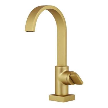 Imagem de Torneira Para Banheiro Bica Alta - Dourada - Dourado