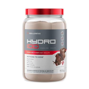 Imagem de HYDRO 100 WHEY PROTEIN ISOLADO 900G PH ALCALINO CELLGENIX Chocolate Meio Amargo 