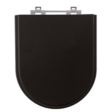 Imagem de Assento Sanitário Carrara Preto Tampa para Vaso Deca de Madeira Laqueada - SB