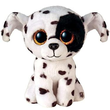 Imagem de TY Beanie Boo Luther - Cão Malhado Preto e Branco - 6"