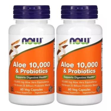 Imagem de Kit C/2 Aloe 10,000 E Probiotics 60 Cápsulas - Now Foods