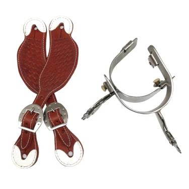 Imagem de Espora Quarto De Milha + Correia Esteirada Luxo Frete Gratis (havana)