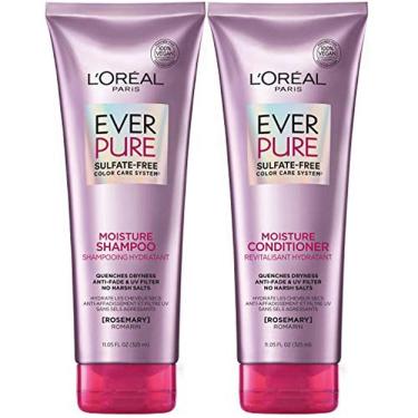Imagem de Shampoo e condicionador EverPure Moisture Moisture com alecrim, para cabelos secos e tingidos, 1 kit