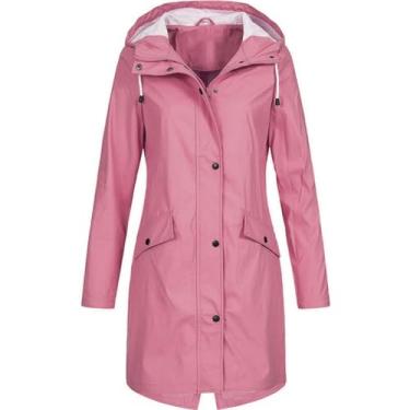 Imagem de Casaco de chuva feminino, casaco de transição, pôr do sol, outono, inverno, corta-vento desportivo, rosa, 4G