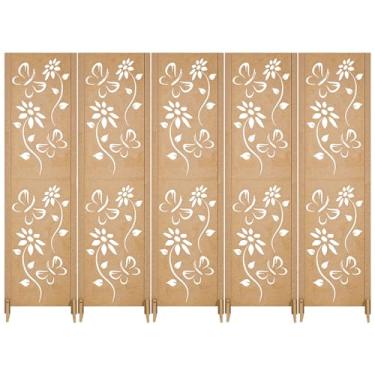 Imagem de Biombo Floral Repartido Divisor Separador Ambiente (5 Folha)