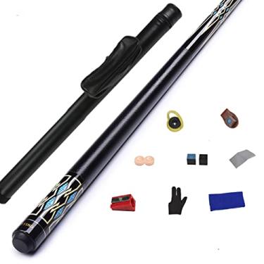 Imagem de LIUHD Tacos de Bilhar de Bilhar para Sinuca de Entretenimento Snooker Bilhar Acessórios Completamente Retos, Conjunto de Tacos de Piscina com Estojo Rígido para Sala de Jogos, Bilhar e Barrar, D, Barreled