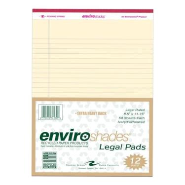 Imagem de Roaring Spring Enchimentos legais reciclados Enviroshades pacote com 12, 21,6 cm x 29,8 cm, 50 folhas, marfim