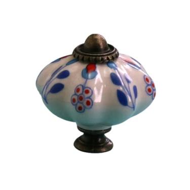 Imagem de Puxadores de cerâmica feitos à mão para móveis, cozinha, quarto, gaveta, armário, puxador, uma peça com parafuso, a023