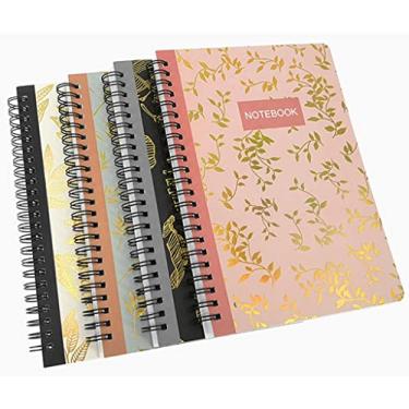 Imagem de ALIMITOPIA Caderno espiral, Caderno pautado com arame, Caderno de notas Planejador de notas de diário, tamanho A5 e 80 folhas (folha)