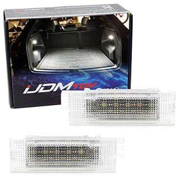 Imagem de iJDMTOY Luzes de porta-malas brancas Xenon 18-SMD Full LED compatíveis com Alfa Romeo Giulia/Fiat 500/Jeep Renegade/Dodge Hornet, substitui lâmpada de porta-malas incandescente OEM ou de LED único