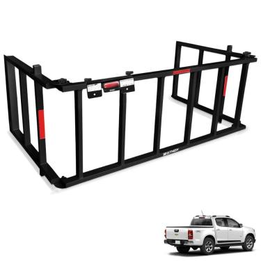 Imagem de Extensor de Caçamba S10 Cab. Dupla 2012 a 2024 Rampa Preto Reforçado 350kg Gtnox