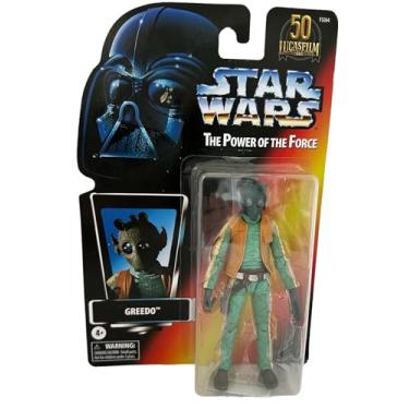 Imagem de Star Wars Boneco Lucasfilm 2021 de 15 cm do 50º aniversário da série Black Power of The Force 2 Greedo