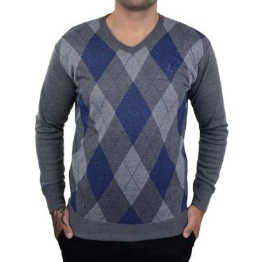 Imagem de Blusa Masculina Lucky Sailing Tricot Cinza - 95052-Masculino