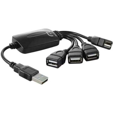 Imagem de Hub 4 Portas Flexível 2.0 Preto Multi - Ac042