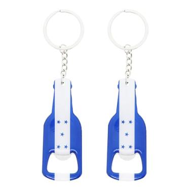 Imagem de Chaveiro abridor de garrafas de cerveja com bandeira de Honduran, Azul, One Size, 2
