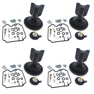 Imagem de Kit de reparo de carburador, junta de agulha flutuante, êmbolo, parafuso de ar, diafragma para TDM850 XTZ750 TDM 850 XTZ 750 (4 conjuntos)