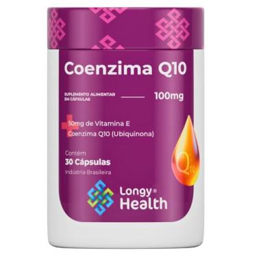 Imagem de Coenzima Q10 100mg Ubiquinona - Vitamina E 30 Cápsulas Longy Health
