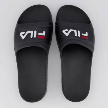 Imagem de Chinelo Fila Sleek Slide Preto e Branco-Masculino