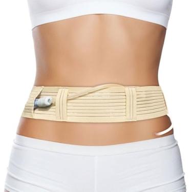 Imagem de Blet de diálise peritoneal respirável para porta de cateter PD, acessórios de diálise Peg J tubo cateter cinto suporte suprimentos de tubo de alimentação para estômago mulheres homens adultos (nude,