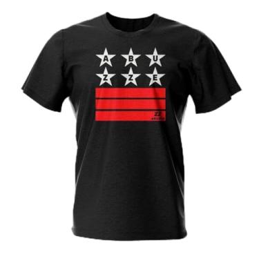 Imagem de Camiseta Masculina Original Abuzze Stars Manga Curta 100% Algodão (BR, Alfa, G, Regular, Preto)