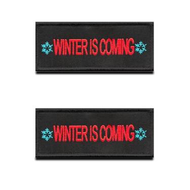 Imagem de Winter is Coming! 2 peças de patch engraçado de férias de inverno bordado meme social, provérbios táticos de filmes de moral para roupas, mochilas, coletes, jaqueta, Natal, Dia de Todos os Santos