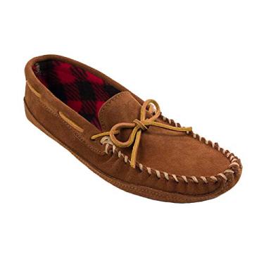 Imagem de Minnetonka Men's Double Bottom Fleece Slipper, Brown, 10 W