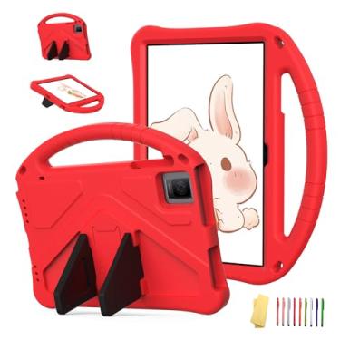 Imagem de UUcovers Capa infantil para T-Mobile REVVL Tab 26.3 cm (2023) e Blackview oscal pad 15 (2023) 26.3 cm/Tab 11 WiFi 2023/Tab 11 se 2023/Tab 11 2021/TCL Tab 10 Gen 2 26.3 cm 2023, Vermelha