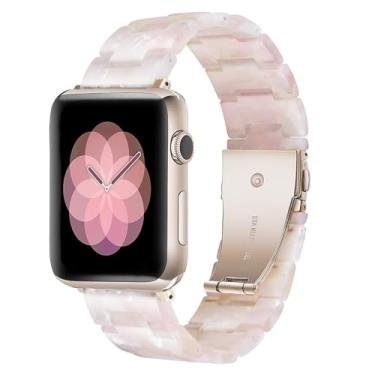 Imagem de Caunedy Pulseira de relógio compatível com Apple Watch séries 9/8/7/6/5/4/3/2/1/SE/Ultra de 42 mm, 44 mm, 45 mm e 49 mm