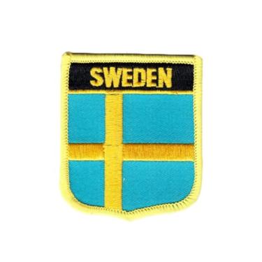 Imagem de Ruoming 1 PÇ Patch de bandeira da Suécia bordado a ferro ou costurado em bordado tático militar nacional da Suécia (Suécia)
