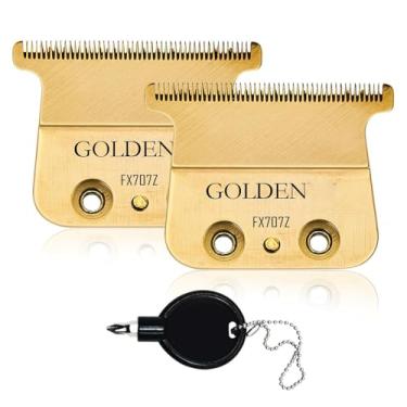 Imagem de 2 peças de lâminas de substituição Gold FX707Z DLC para aparador de cabelo BaByliss PRO Barberology, DLC 2.0, lâmina de substituição para aparador de cabelo BaBylissPRO FX787 e FX726, dourado