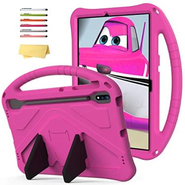 Imagem de UUcovers Capa infantil para tablet Samsung Galaxy S8 Plus 2022/S7 FE 2021/S7 Plus 2020 de 12,4 polegadas (SM-X800/X806/T730/T733/T736/T738/T970/T975/T976) com alça de suporte de lápis EVA Capa de espuma