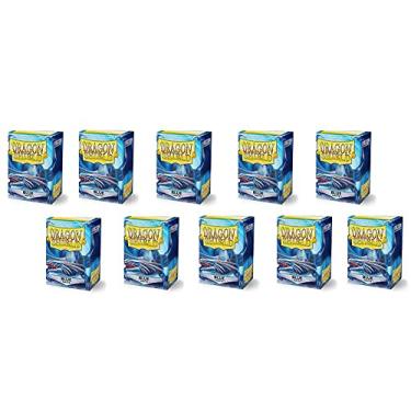 Imagem de Dragon Shield Matte Blue Standard Size Card Sleeves Display Box [10 packs]